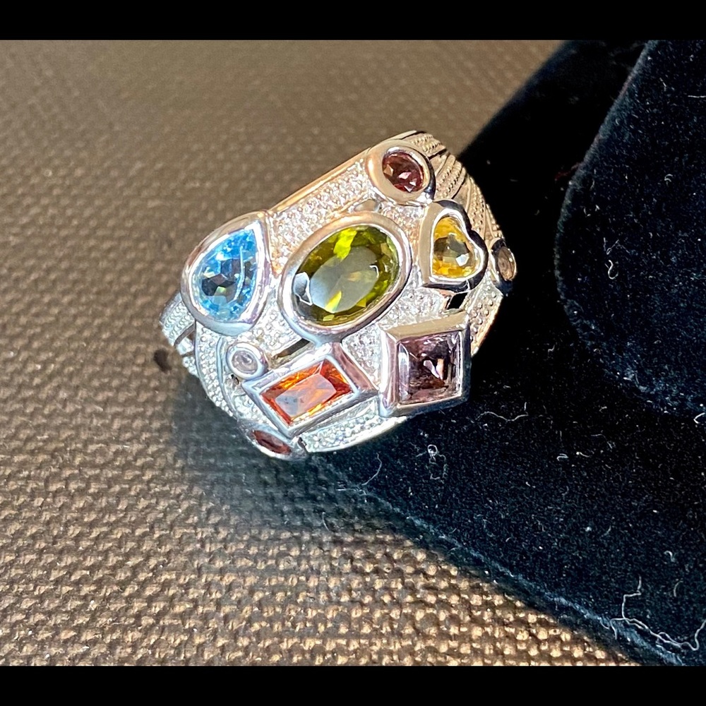 Multi colored stone ring - Picture 4 of 7